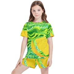 Zitro Abstract Sour Texture Food Kids  T-shirt And Sports Shorts Set by Amaryn4rt