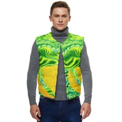 Zitro Abstract Sour Texture Food Men s Button Up Puffer Vest	