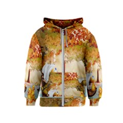 Art Kuecken Badespass Arrangemen Kids  Zipper Hoodie