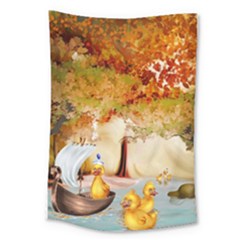 Art Kuecken Badespass Arrangemen Large Tapestry