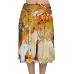 Art Kuecken Badespass Arrangemen Velvet Flared Midi Skirt