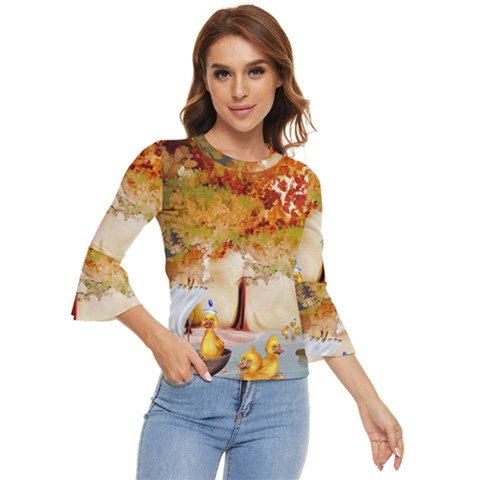 Art Kuecken Badespass Arrangemen Bell Sleeve Top by Amaryn4rt