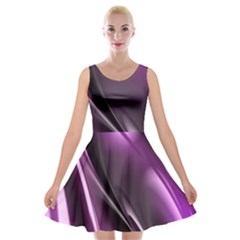 Fractal Mathematics Abstract Velvet Skater Dress