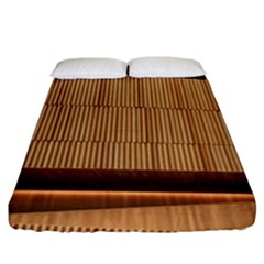 Architecture Art Boxes Brown Fitted Sheet (king Size) by Amaryn4rt