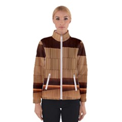 Architecture Art Boxes Brown Women s Bomber Jacket