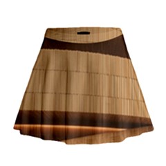 Architecture Art Boxes Brown Mini Flare Skirt by Amaryn4rt