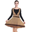 Architecture Art Boxes Brown Plunge Pinafore Dress View1