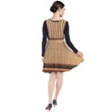 Architecture Art Boxes Brown Plunge Pinafore Dress View2