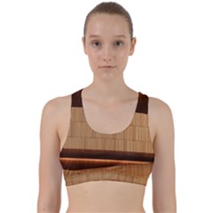 Architecture Art Boxes Brown Back Weave Sports Bra by Amaryn4rt