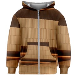 Architecture Art Boxes Brown Kids  Zipper Hoodie Without Drawstring