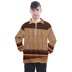 Architecture Art Boxes Brown Men s Half Zip Pullover