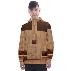 Architecture Art Boxes Brown Men s Front Pocket Pullover Windbreaker