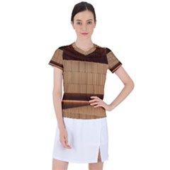 Architecture Art Boxes Brown Women s Sports Top by Amaryn4rt