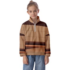 Architecture Art Boxes Brown Kids  Half Zip Hoodie