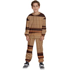 Architecture Art Boxes Brown Kids  Sweatshirt Set