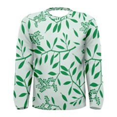 Leaves Foliage Green Wallpaper Men s Long Sleeve T-shirt