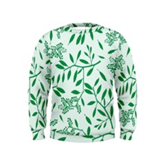 Leaves Foliage Green Wallpaper Kids  Sweatshirt