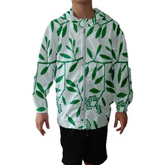 Leaves Foliage Green Wallpaper Kids  Hooded Windbreaker