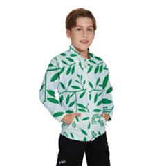 Leaves Foliage Green Wallpaper Kids  Windbreaker