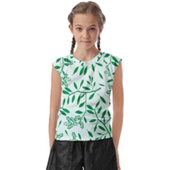 Leaves Foliage Green Wallpaper Kids  Raglan Cap Sleeve T-shirt by Amaryn4rt