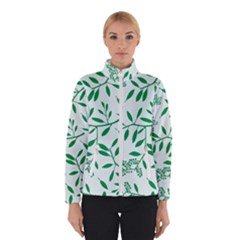 Leaves Foliage Green Wallpaper Women s Bomber Jacket by Amaryn4rt