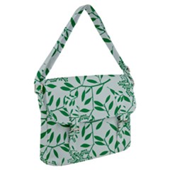 Leaves Foliage Green Wallpaper Buckle Messenger Bag by Amaryn4rt