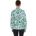 Leaves Foliage Green Wallpaper Women s High Neck Windbreaker View2