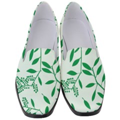 Leaves Foliage Green Wallpaper Women s Classic Loafer Heels by Amaryn4rt