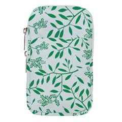 Leaves Foliage Green Wallpaper Waist Pouch (small) by Amaryn4rt