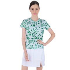 Leaves Foliage Green Wallpaper Women s Sports Top by Amaryn4rt