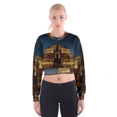 Dresden Semper Opera House Cropped Sweatshirt by Amaryn4rt