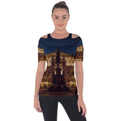 Dresden Semper Opera House Shoulder Cut Out Short Sleeve Top by Amaryn4rt