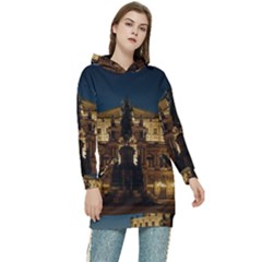 Dresden Semper Opera House Women s Long Oversized Pullover Hoodie