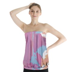 Pink Mountains Grand Canyon Psychedelic Mountain Strapless Top