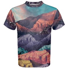 Adventure Psychedelic Mountain Men s Cotton T-shirt