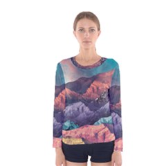 Adventure Psychedelic Mountain Women s Long Sleeve T-shirt