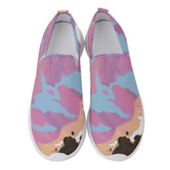 Pink Mountains Grand Canyon Psychedelic Mountain Women s Slip On Sneakers