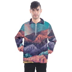 Adventure Psychedelic Mountain Men s Half Zip Pullover