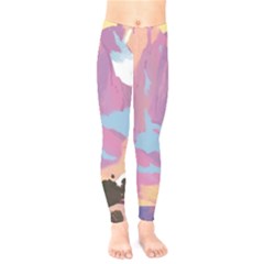 Pink Mountains Grand Canyon Psychedelic Mountain Kids  Classic Winter Leggings