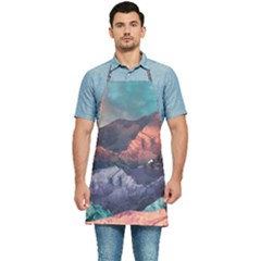 Adventure Psychedelic Mountain Kitchen Apron