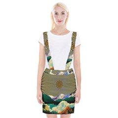 Surreal Art Psychadelic Mountain Braces Suspender Skirt by Modalart