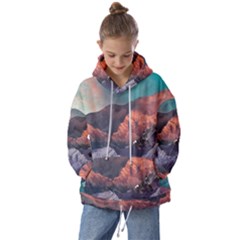 Adventure Psychedelic Mountain Kids  Oversized Hoodie