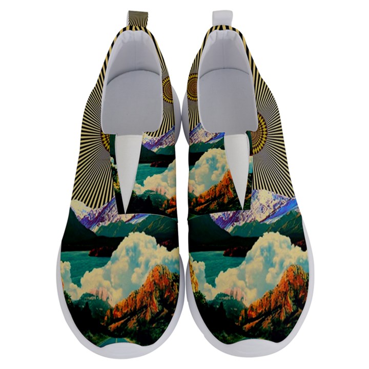 Surreal Art Psychadelic Mountain No Lace Lightweight Shoes