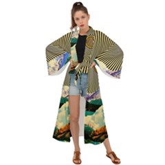 Surreal Art Psychadelic Mountain Maxi Kimono by Modalart