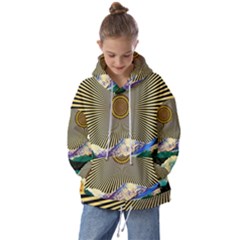 Surreal Art Psychadelic Mountain Kids  Oversized Hoodie