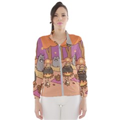 Pusheen Cute Fall The Cat Women s Windbreaker