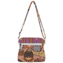 Pusheen Cute Fall The Cat Zipper Messenger Bag View3