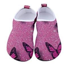 Pink Glitter Butterfly Women s Sock-style Water Shoes by Modalart