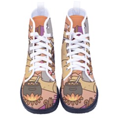 Pusheen Cute Fall The Cat Men s High-top Canvas Sneakers by Modalart