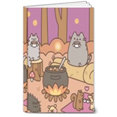 Pusheen Cute Fall The Cat 8  X 10  Hardcover Notebook by Modalart